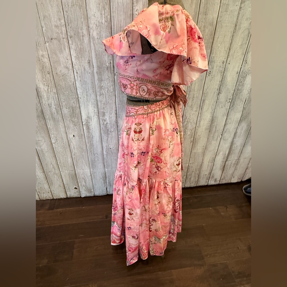 Floral Pink Women's Skirt - Picture 5 of 9